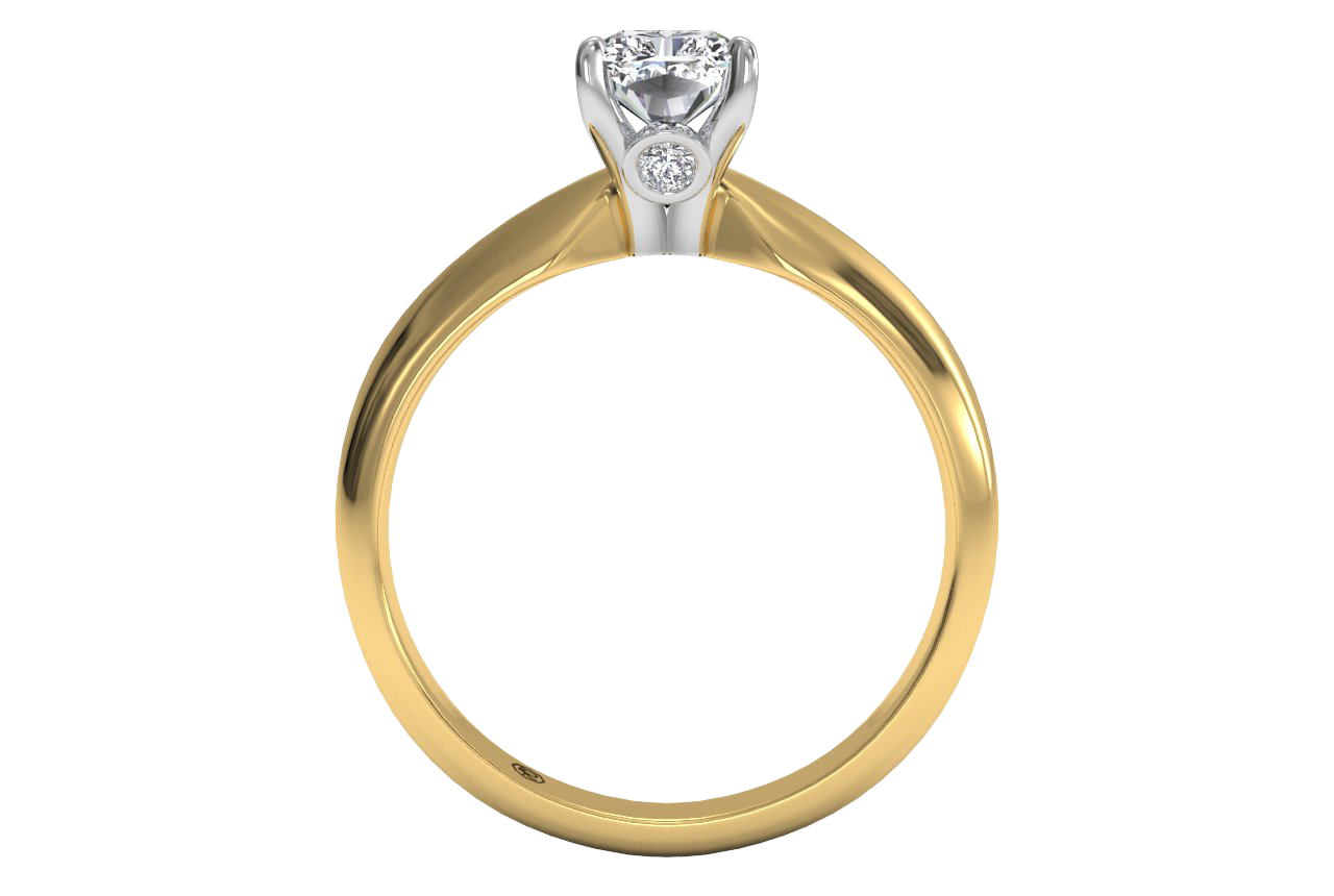 18kt yellow gold/radiant/front