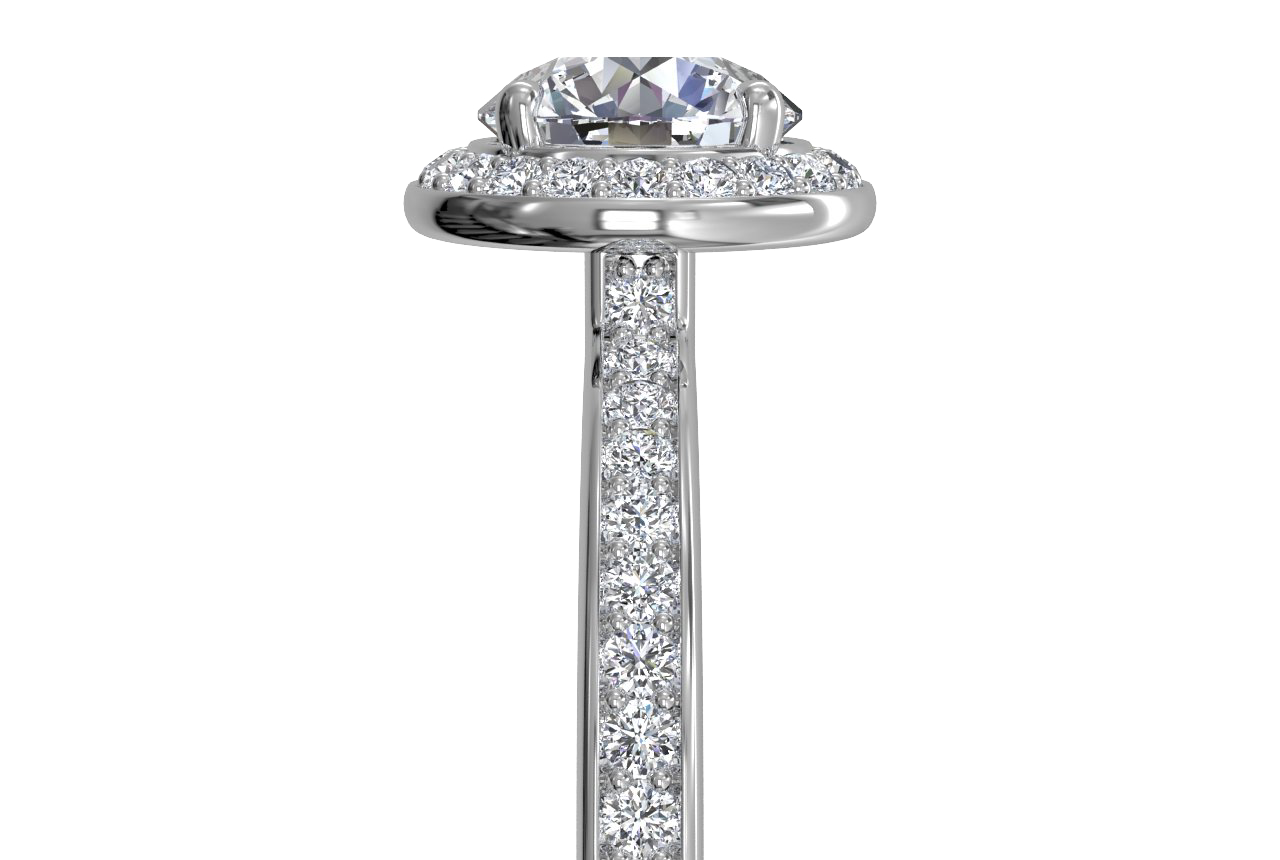 18kt white gold/round/side