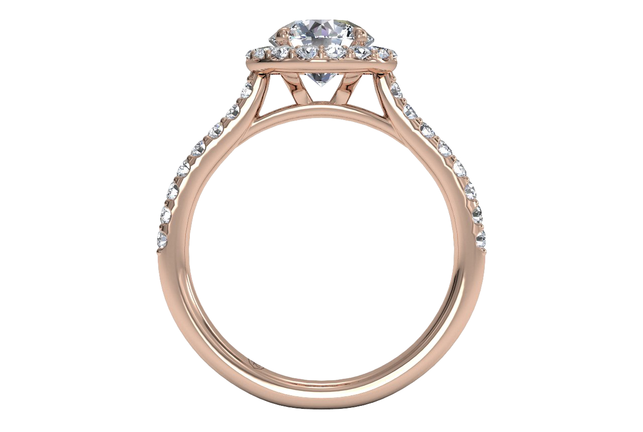 18kt Rose Gold / Round / Front