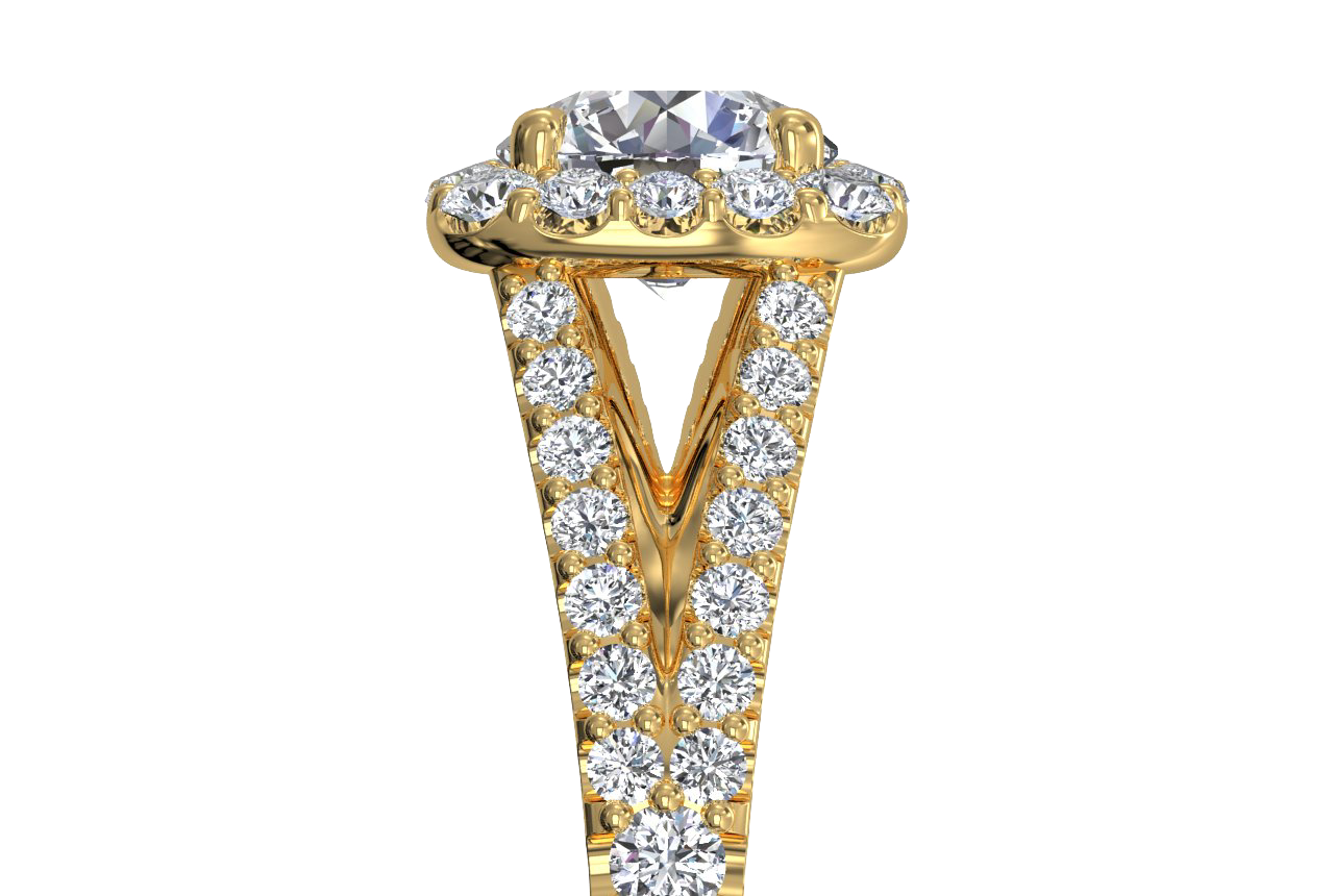 18kt yellow gold/round/side