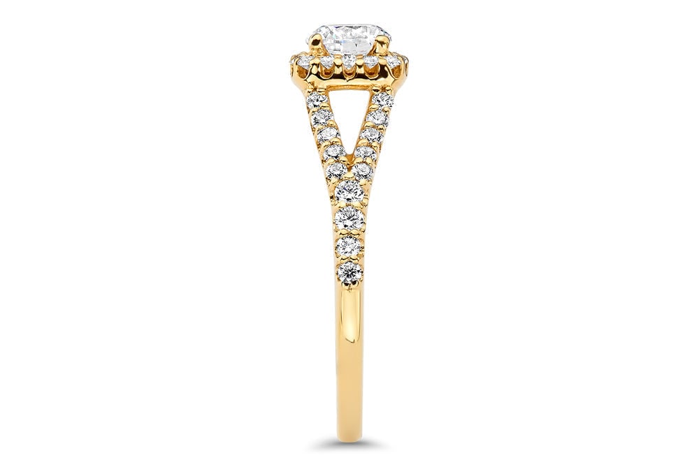 18kt yellow gold/round/side