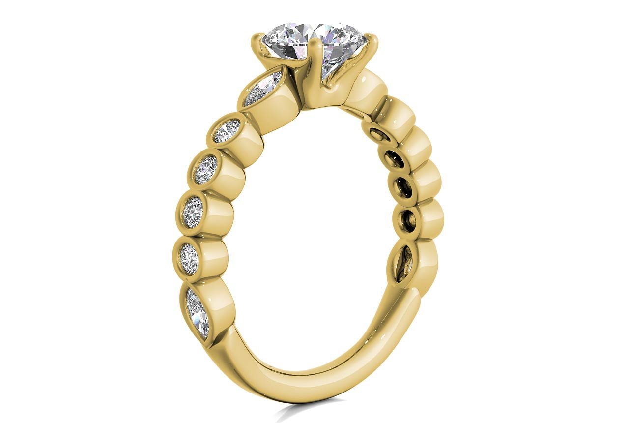 18kt Yellow Gold / Round / Front