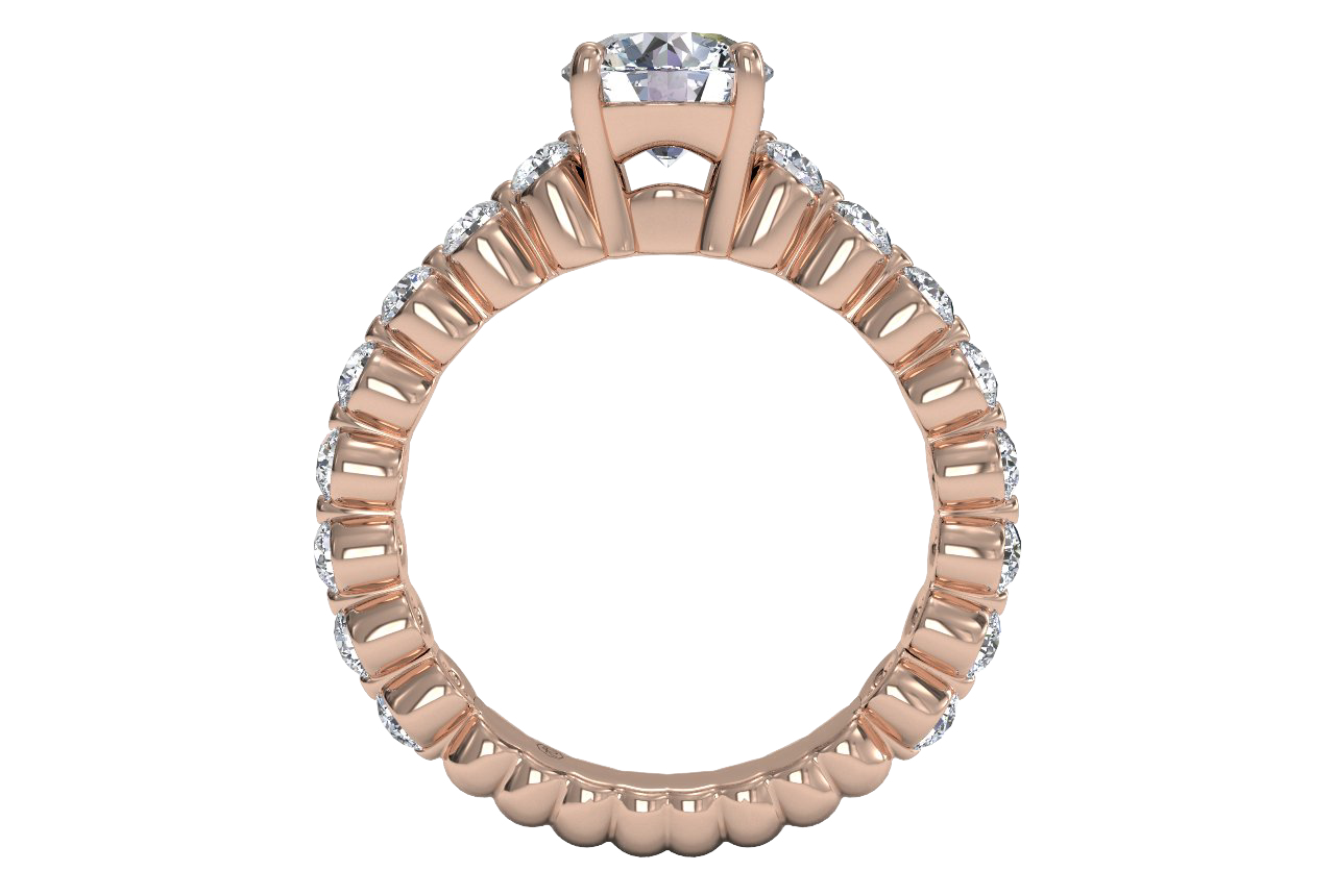 18kt Rose Gold / Round / Front