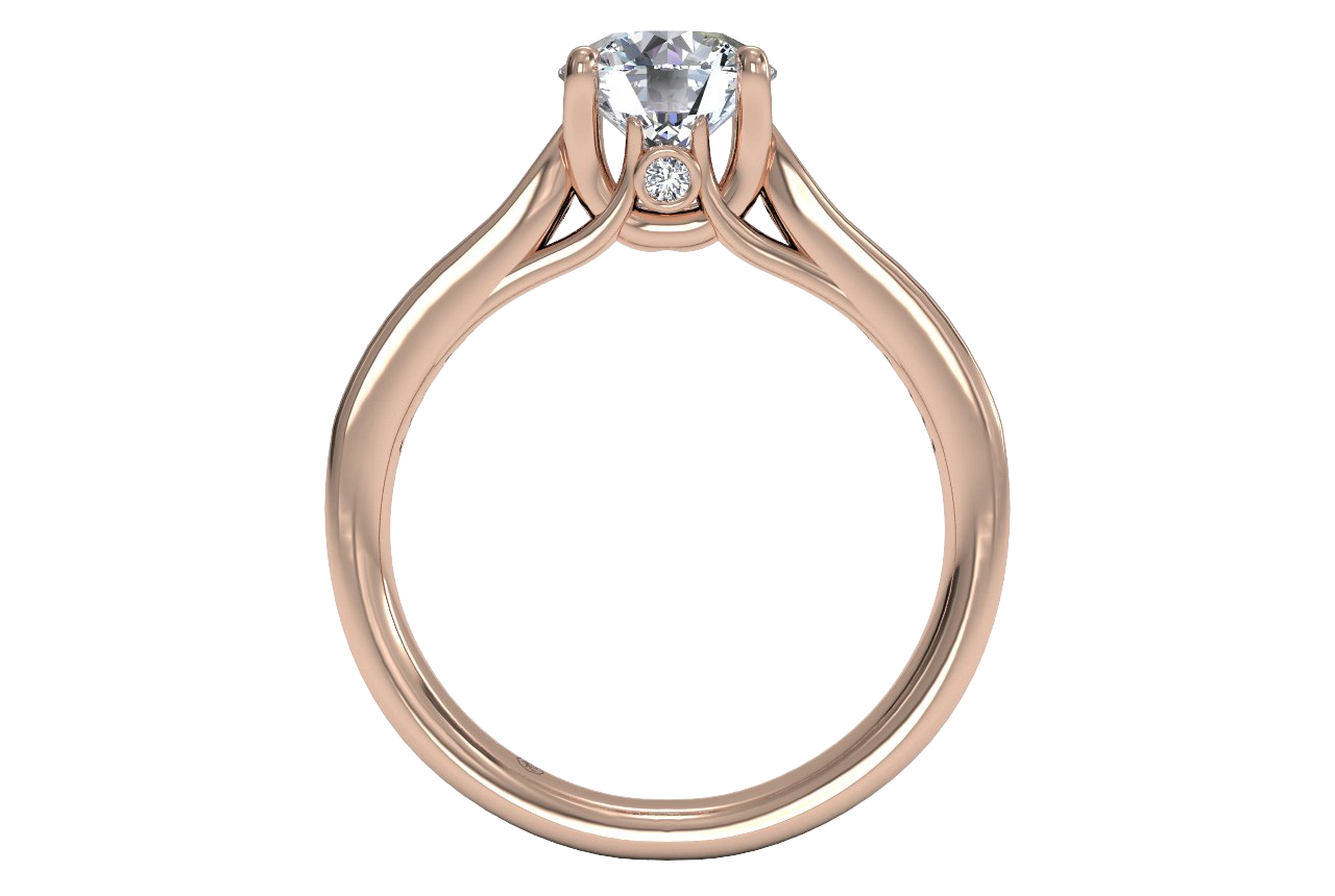 18kt Rose Gold / Round / Front