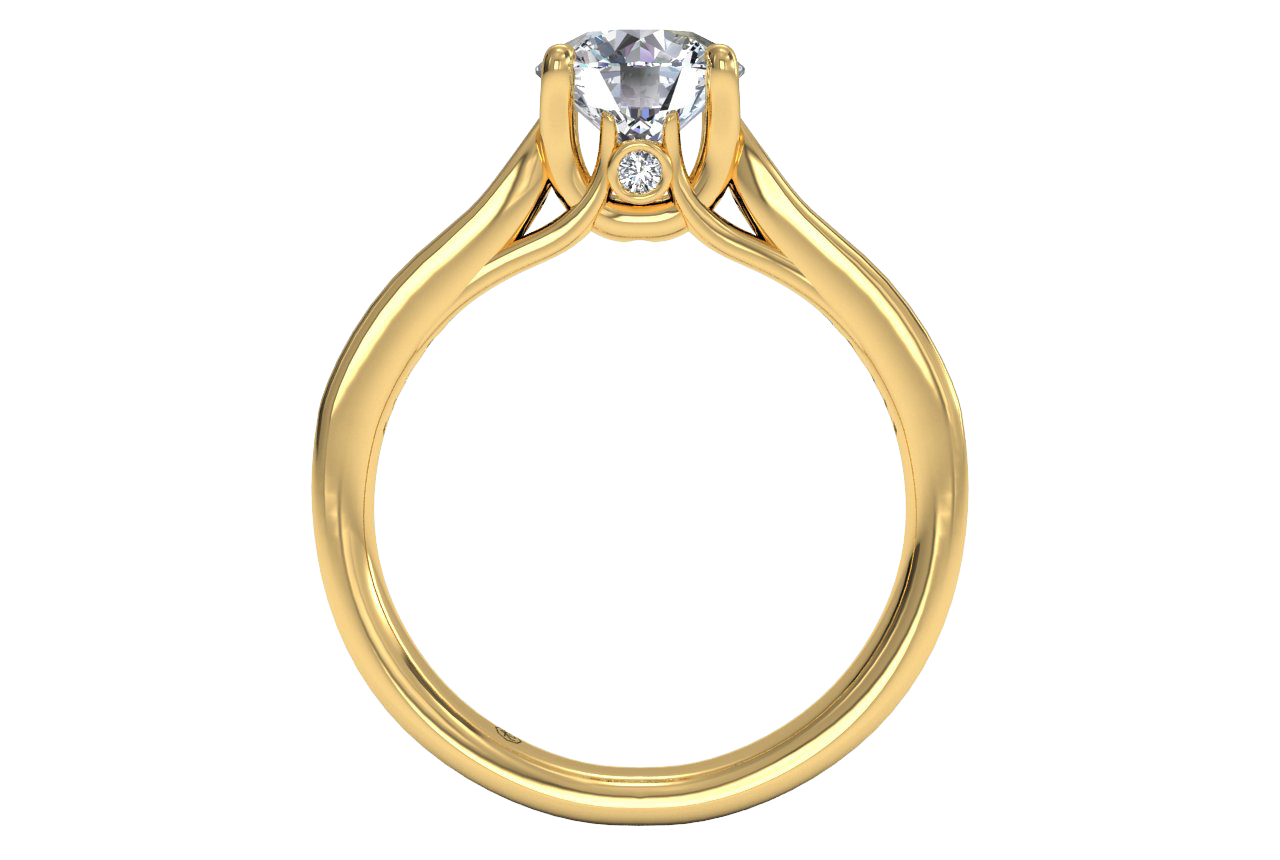 18kt Yellow Gold / Round / Front