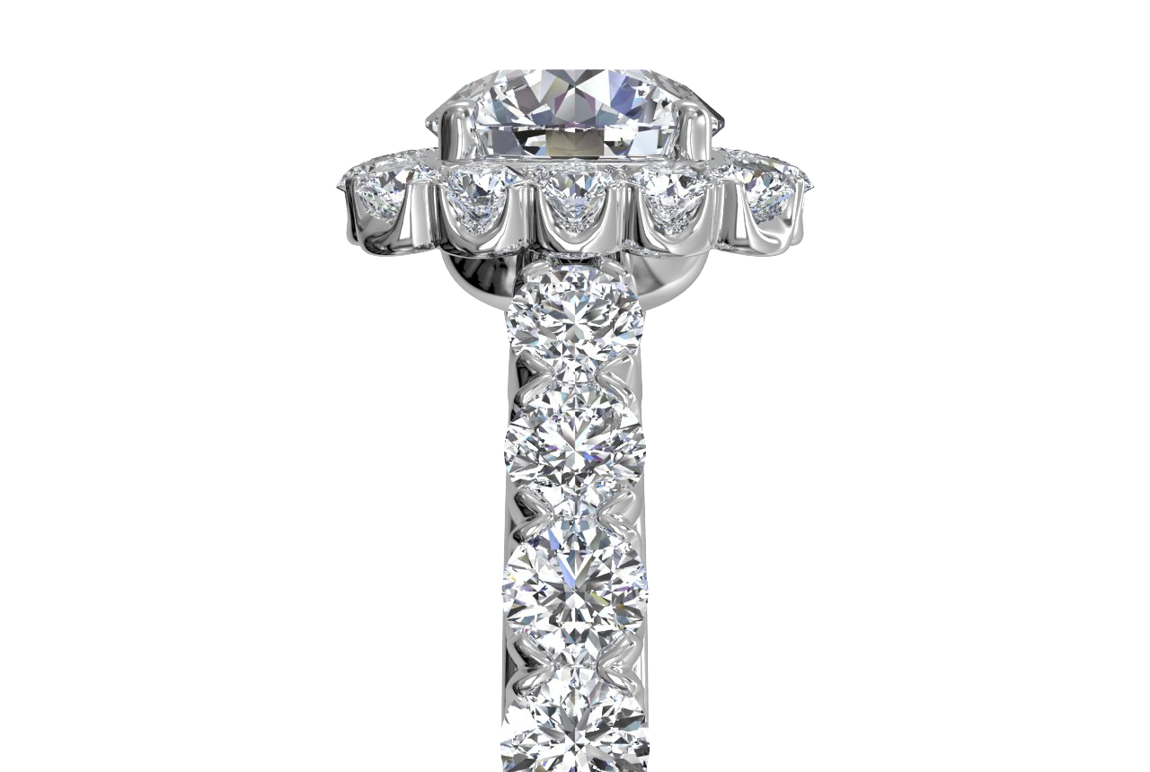 18kt white gold/round/side