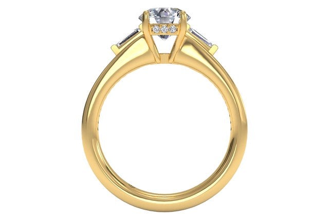 18kt yellow gold/round/front