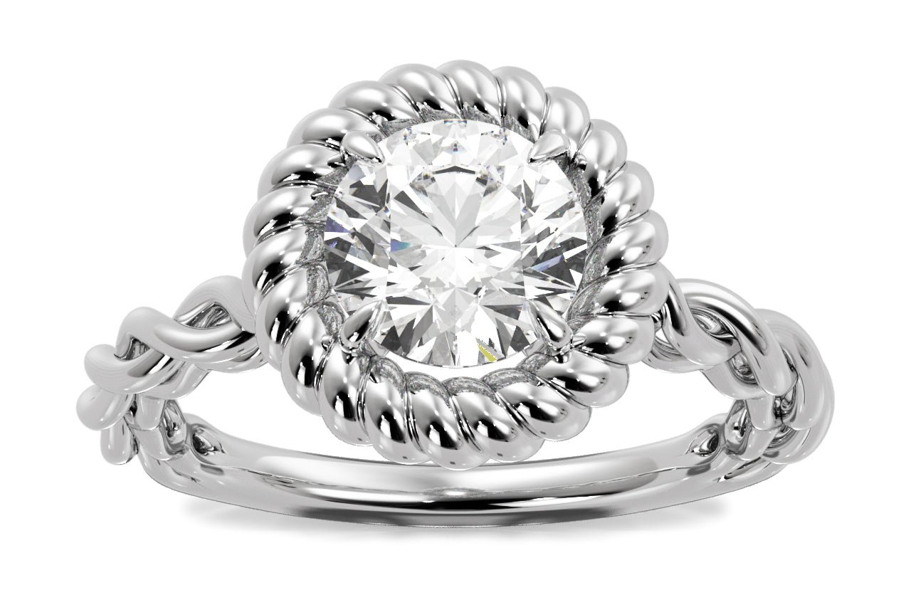 14kt white gold/18kt white gold/platinum/round/front