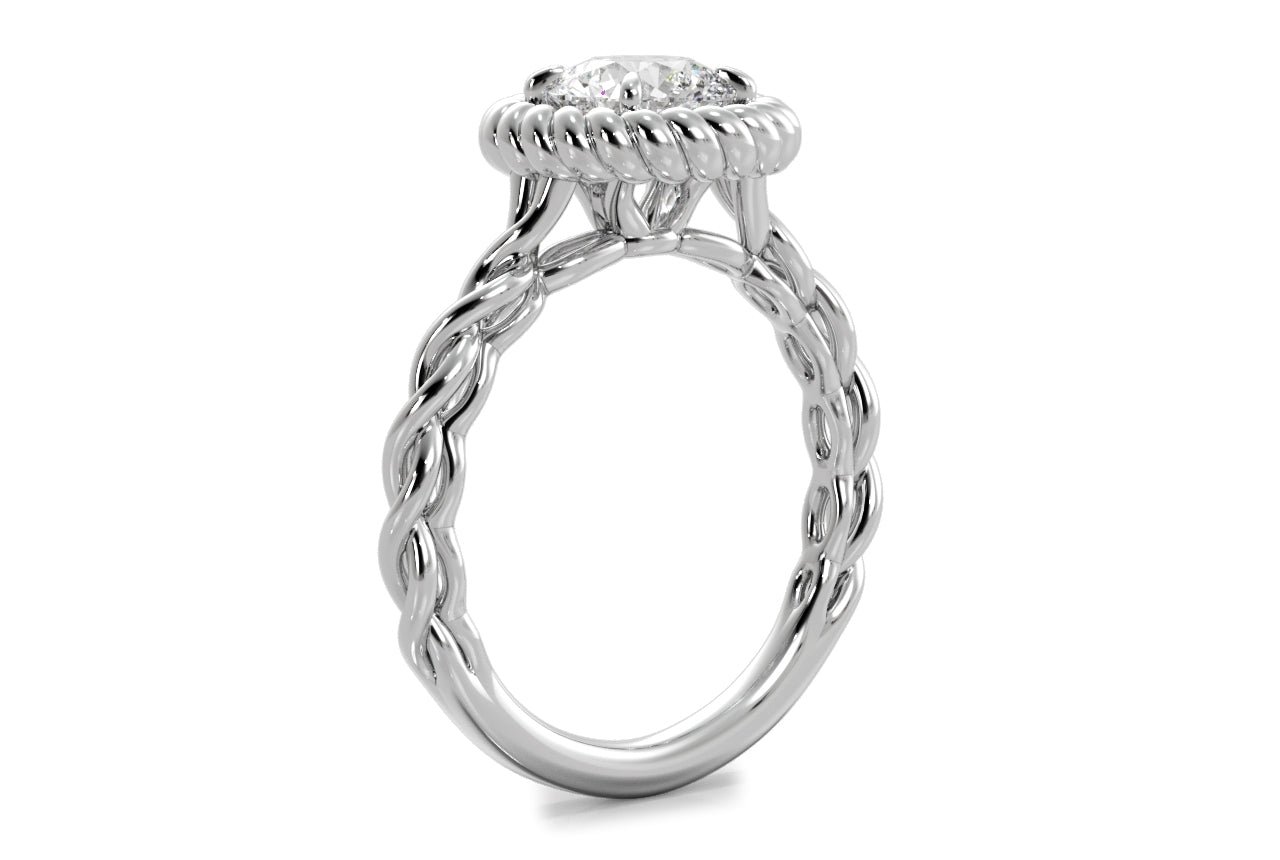 14kt white gold/18kt white gold/platinum/round/side