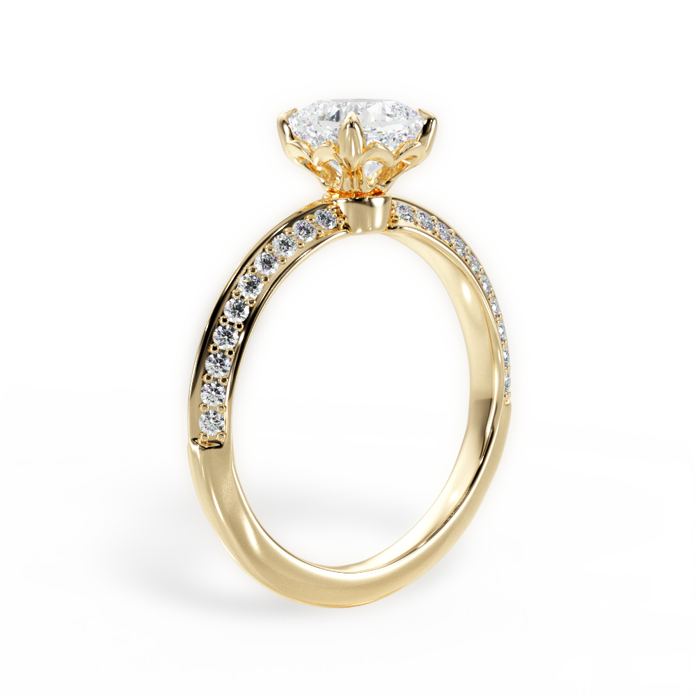 14kt yellow gold/18kt yellow gold/cushion/top