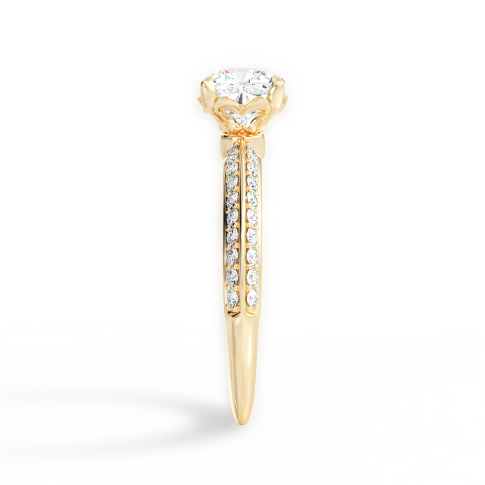 14kt yellow gold/18kt yellow gold/cushion/top