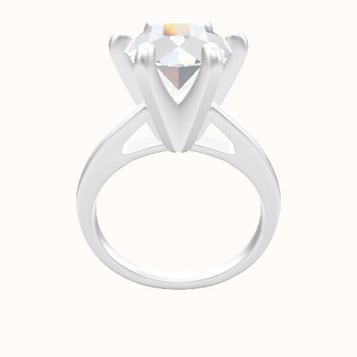 Cathedral Engagement Ring With Classic Six Prong Head
