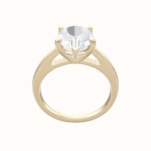 Cathedral Engagement Ring With Four Prong Head