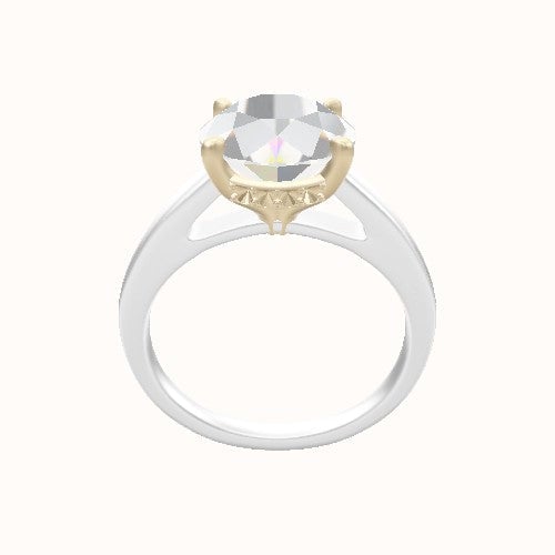 Cathedral Engagement Ring With Front set gallery Head