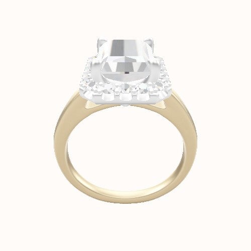 Cathedral Engagement Ring With Halo Head