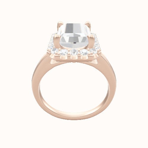 Cathedral Engagement Ring With Halo Head