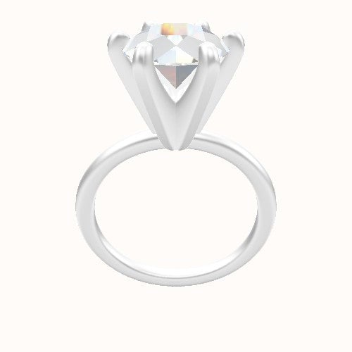 Classic Solitaire Engagement Ring With Classic Six Prong Head