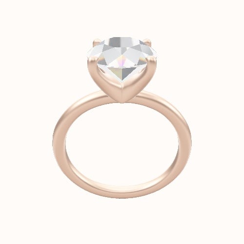Classic Solitaire Engagement Ring With Four Prong Head
