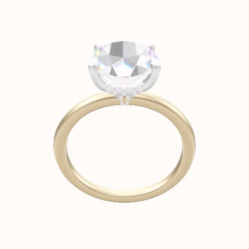 Classic Solitaire Engagement Ring With Front set gallery Head