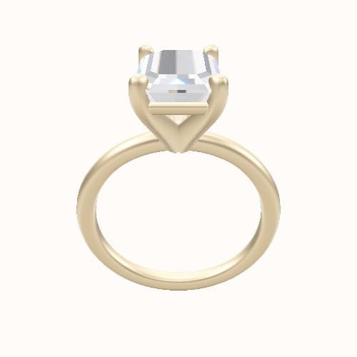 Classic Solitaire Engagement Ring With High Set Four Prong Head