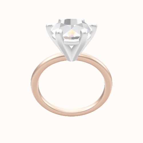 Classic Solitaire Engagement Ring With High Set Six Prong Head
