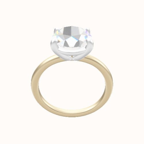 Classic Solitaire Engagement Ring With Low Set Four Prong Head
