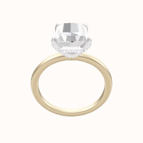 Classic Solitaire Engagement Ring With Pave Basket Head