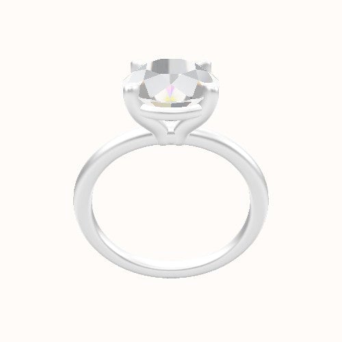 Classic Solitaire Engagement Ring With Standard Four Prong Head
