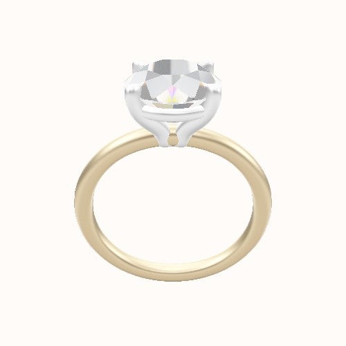 Classic Solitaire Engagement Ring With Standard Four Prong Head
