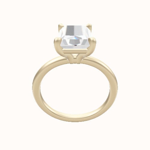 Classic Solitaire Engagement Ring With Standard Four Prong Head