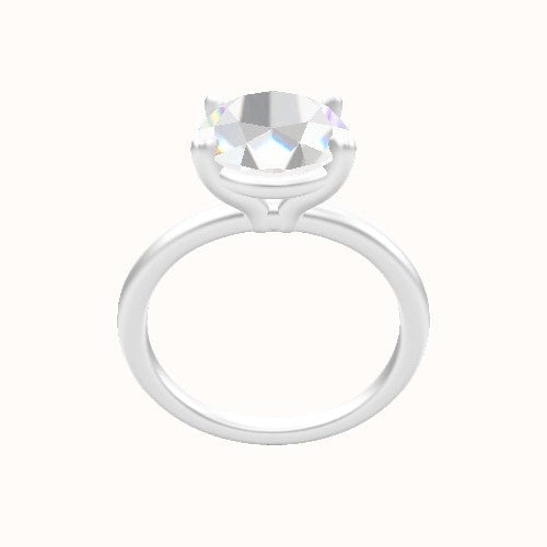 Classic Solitaire Engagement Ring With Standard Four Prong Head