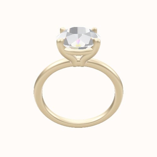 Classic Solitaire Engagement Ring With Standard Four Prong Head
