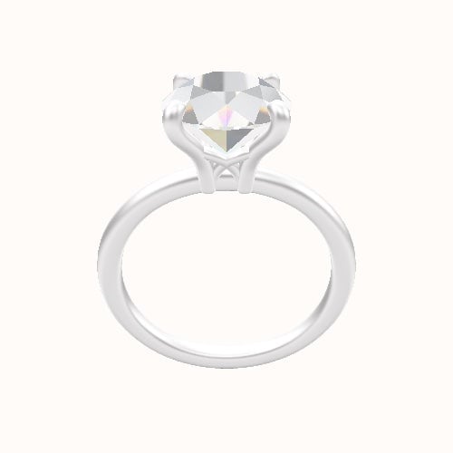 Classic Solitaire Engagement Ring With X Gallery Head