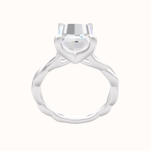 Cobra solitaire Twist Engagement Ring With Four Prong Head