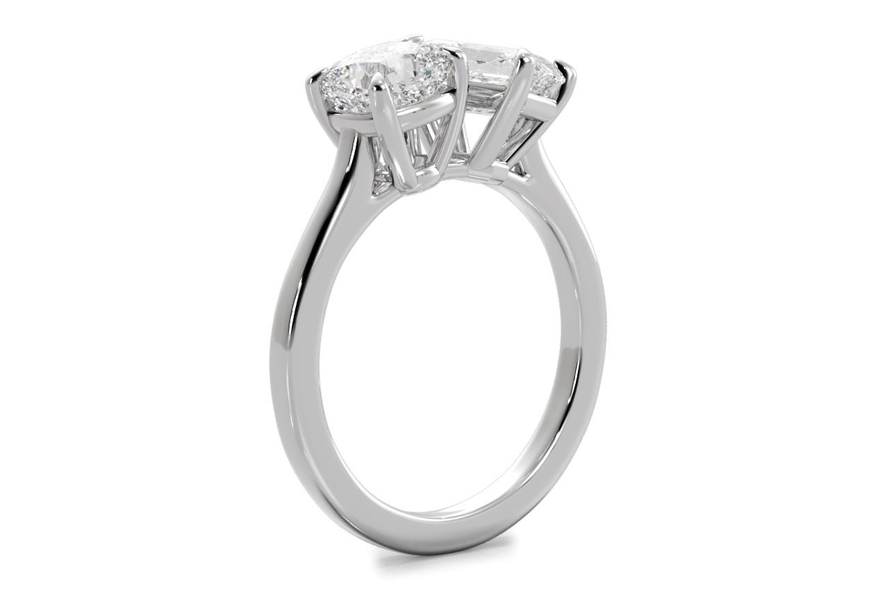 14kt white gold/18kt white gold/platinum/radiant/0.50 ctw/0.75 ctw/1.00 ctw/side