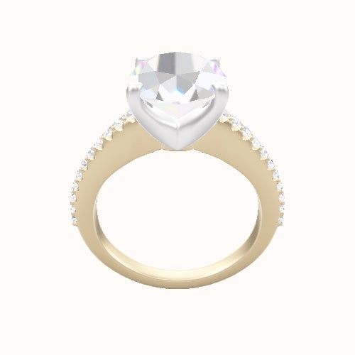 Illusion Set Shank Engagement Ring With Four Prong Head
