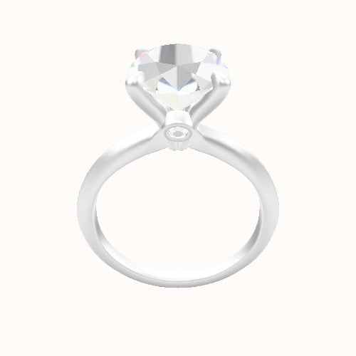 Knife Edge Engagement Ring With Accent Diamond Head