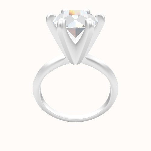 Knife Edge Engagement Ring With Classic Six Prong Head