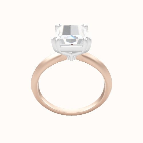 Knife Edge Engagement Ring With Double Prongs Head