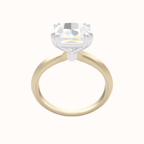 Knife Edge Engagement Ring With Double Prongs Head