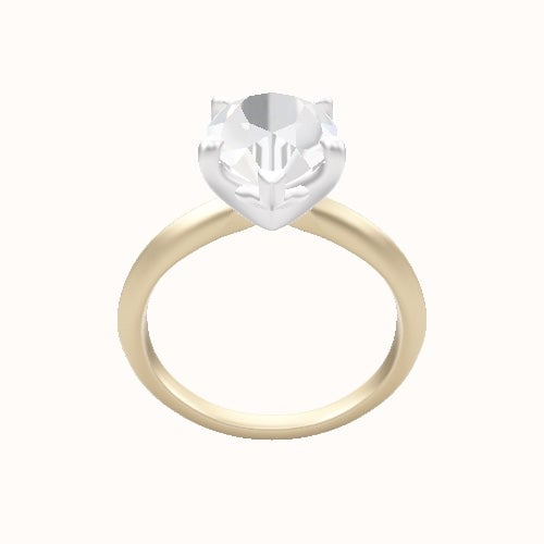 Knife Edge Engagement Ring With Four Prong Head