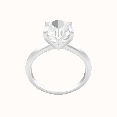 Knife Edge Engagement Ring With Four Prong Head