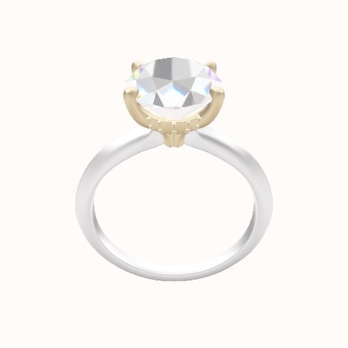 Knife Edge Engagement Ring With Front set gallery Head