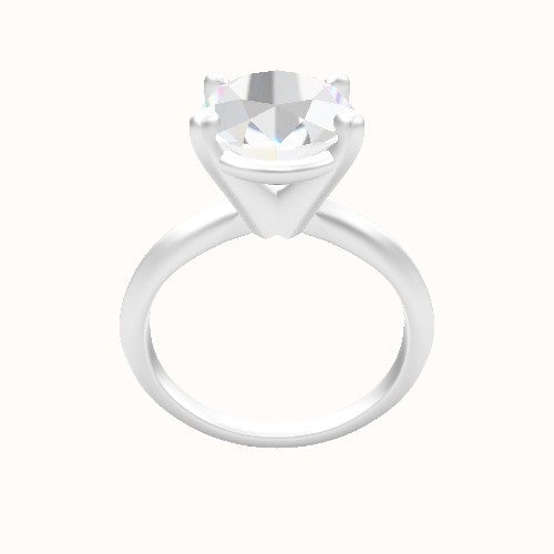 Knife Edge Engagement Ring With High Set Four Prong Head