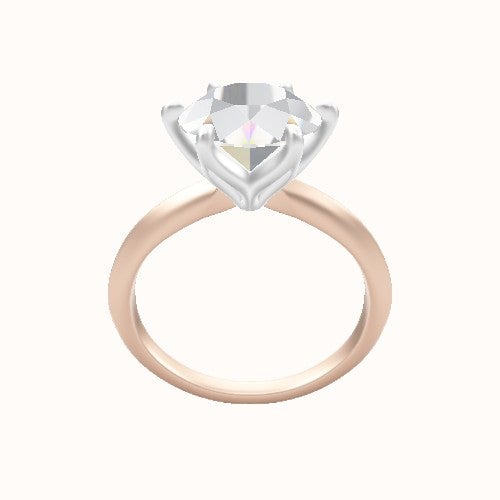 Knife Edge Engagement Ring With Petal Six Prong Head