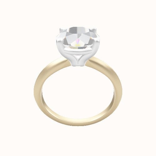 Knife Edge Engagement Ring With Standard Four Prong Head