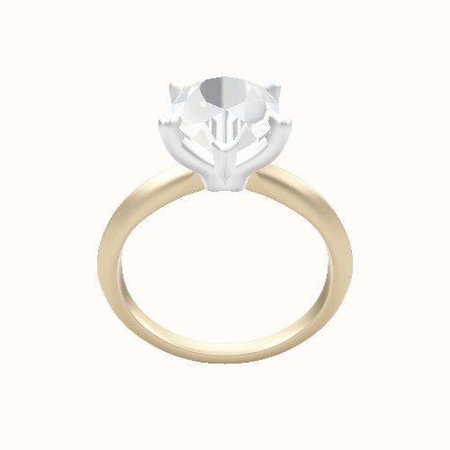 Knife Edge Engagement Ring With Standard Four Prong Head