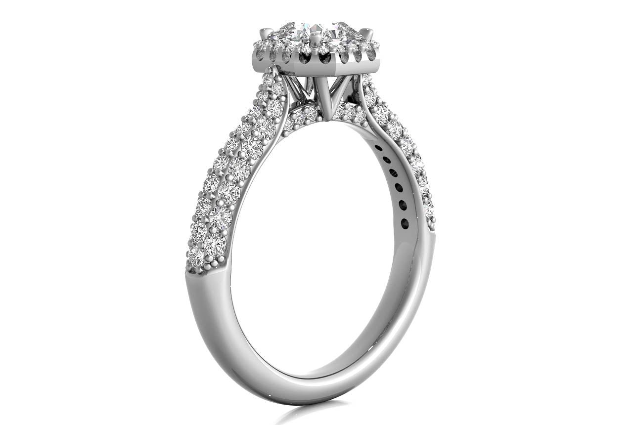 14kt white gold/18kt white gold/platinum/asscher/side