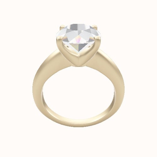 Modern Knife Edge Engagement Ring With Four Prong Head
