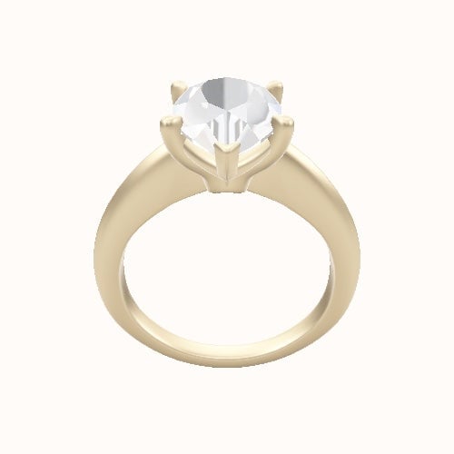 Modern Knife Edge Engagement Ring With Standard Four Prong Head